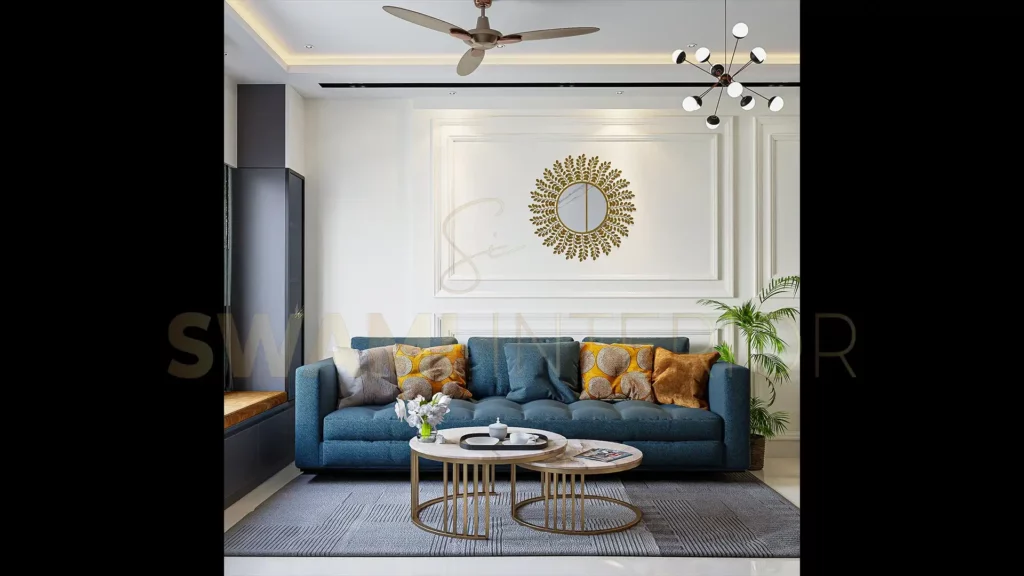 Swami Interior Design, Borivali Mumbai, 2BHK living room design 3