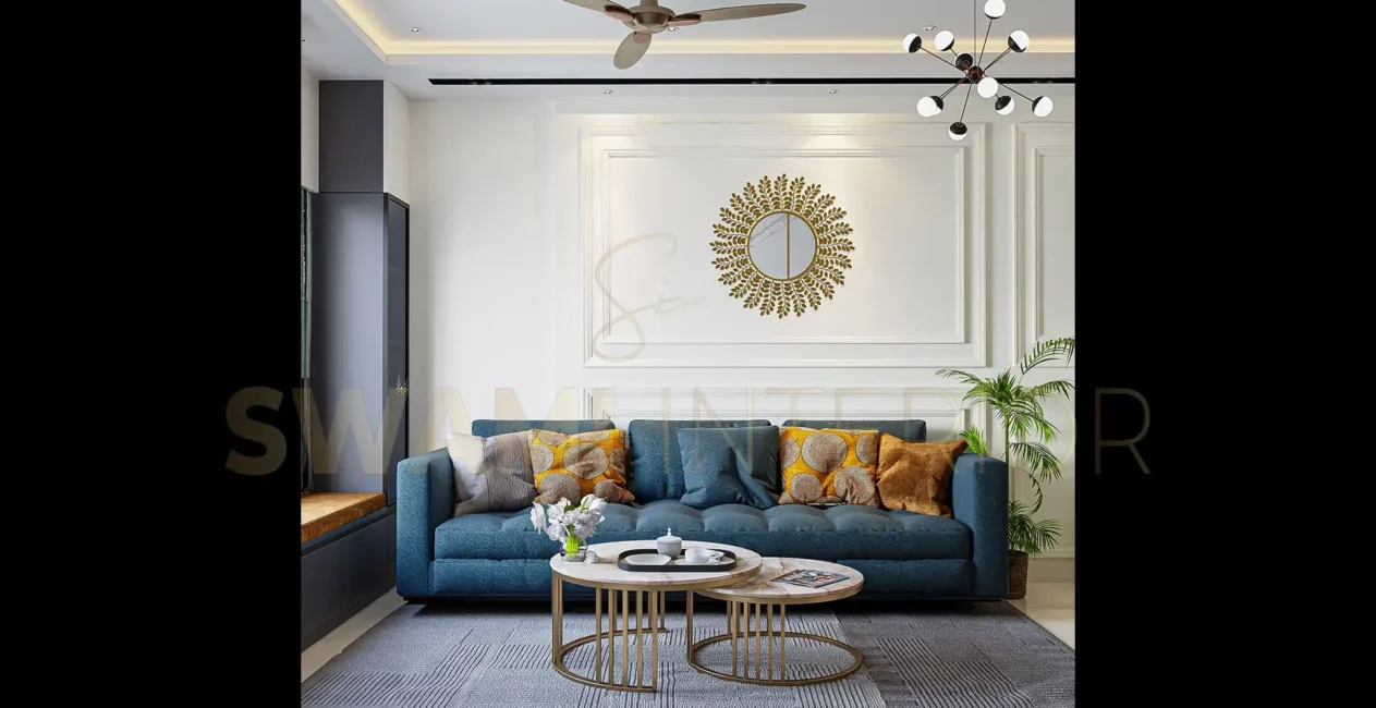 Swami Interior Design, Borivali Mumbai, 2BHK living room design 3